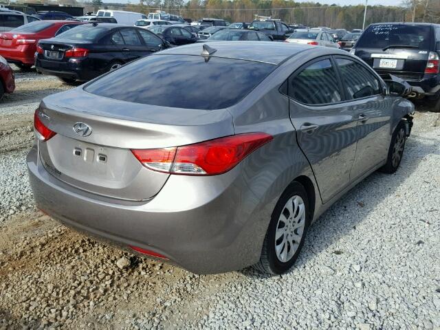 5NPDH4AE0CH146630 - 2012 HYUNDAI ELANTRA GL TAN photo 4