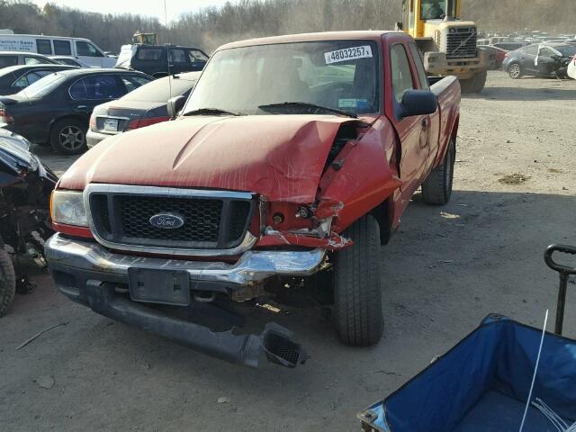 1FTYR15E64TA10989 - 2004 FORD RANGER SUP RED photo 2