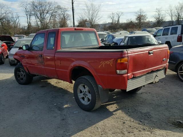 1FTYR15E64TA10989 - 2004 FORD RANGER SUP RED photo 3