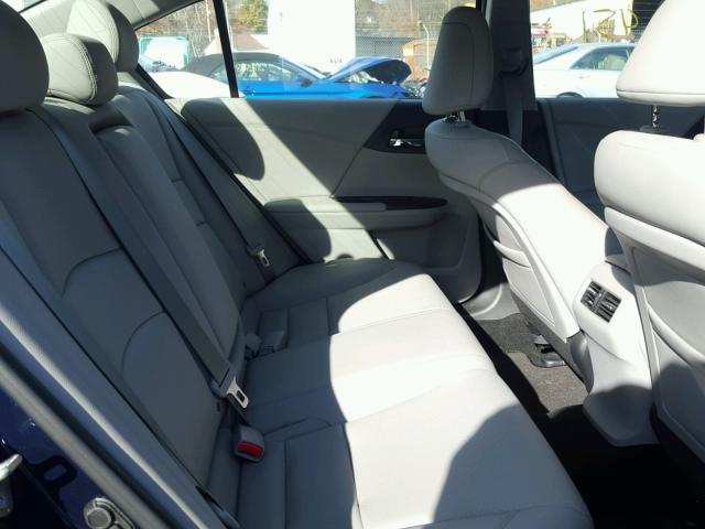 1HGCR3F81EA004675 - 2014 HONDA ACCORD EXL BLUE photo 6