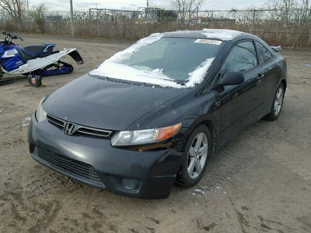 2HGFG11807H009613 - 2007 HONDA CIVIC EX BLACK photo 2