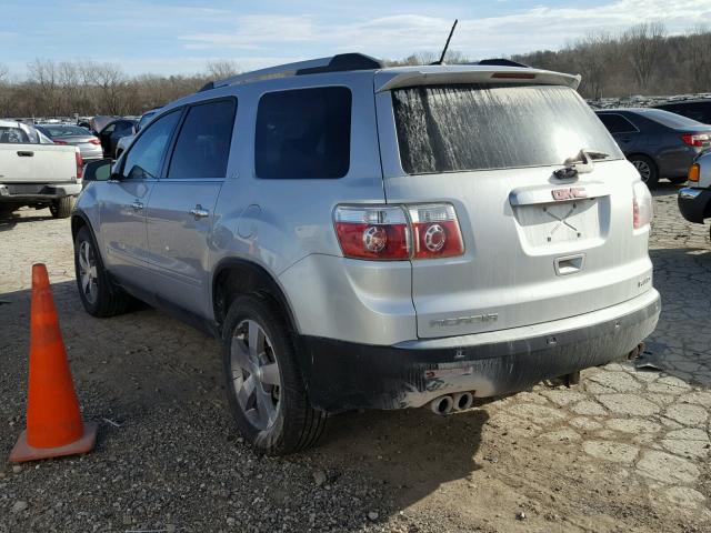 1GKLVMED8AJ168843 - 2010 GMC ACADIA SLT SILVER photo 3