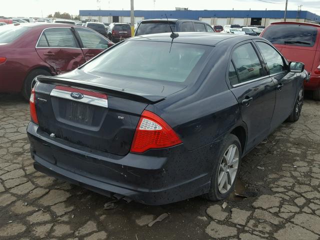 3FAHP0JA3AR146700 - 2010 FORD FUSION SEL BLACK photo 4