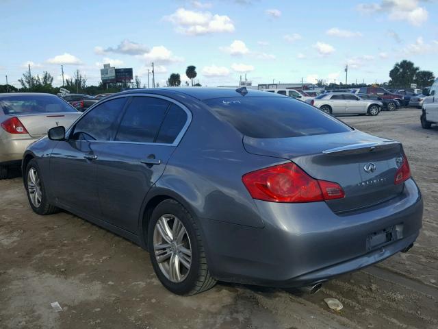 JN1CV6AP6DM306179 - 2013 INFINITI G37 BASE SILVER photo 3