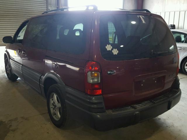 1GMDX03E81D124026 - 2001 PONTIAC MONTANA MAROON photo 3