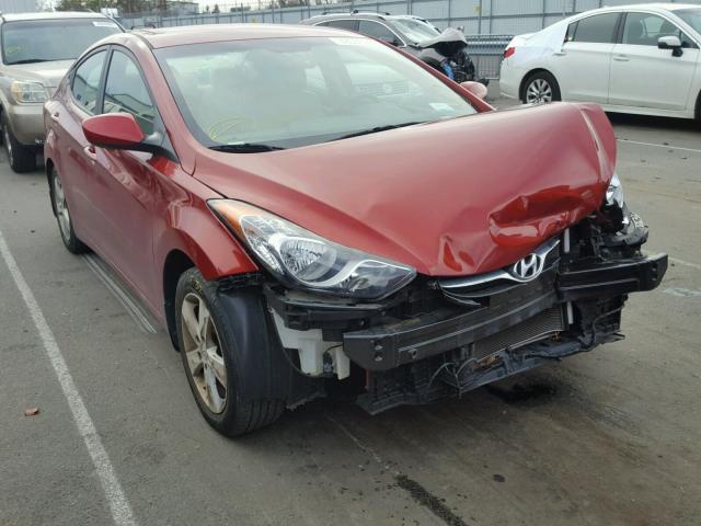 KMHDH4AE9BU122861 - 2011 HYUNDAI ELANTRA GL RED photo 1