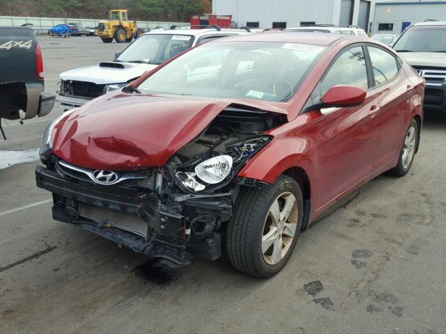 KMHDH4AE9BU122861 - 2011 HYUNDAI ELANTRA GL RED photo 2