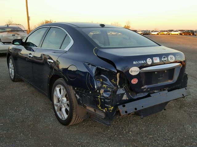 1N4AA5AP8DC809136 - 2013 NISSAN MAXIMA S أزرق صورة 3