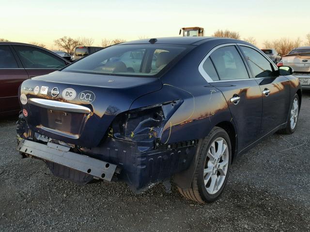 1N4AA5AP8DC809136 - 2013 NISSAN MAXIMA S أزرق صورة 4