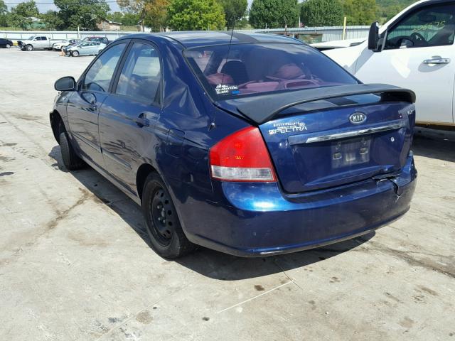 KNAFE121875420722 - 2007 KIA SPECTRA EX BLUE photo 3