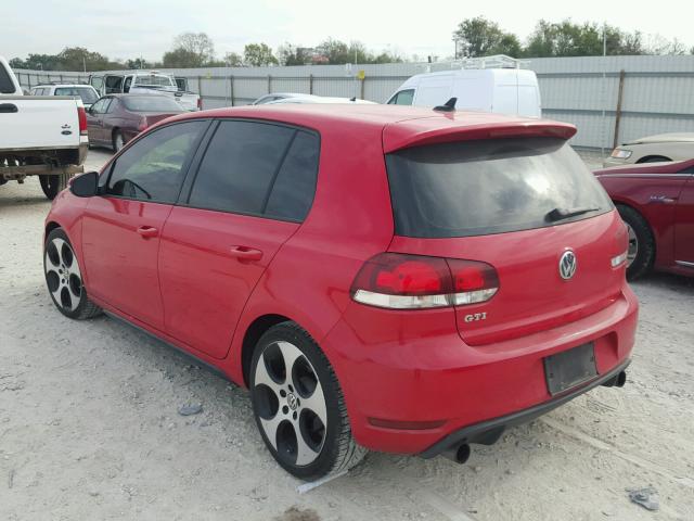 WVWGV7AJ6CW163088 - 2012 VOLKSWAGEN GTI RED photo 3