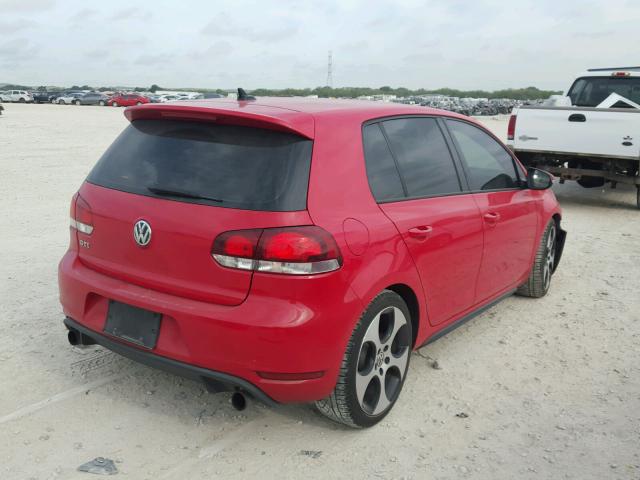 WVWGV7AJ6CW163088 - 2012 VOLKSWAGEN GTI RED photo 4