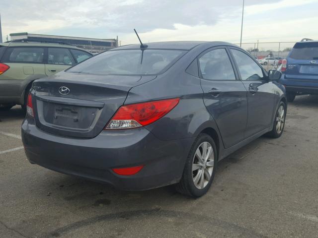 KMHCU4AEXCU113742 - 2012 HYUNDAI ACCENT GLS GRAY photo 4