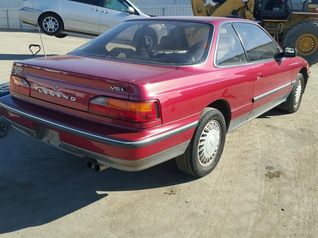 JH4KA3156JC017319 - 1988 ACURA LEGEND L MAROON photo 4