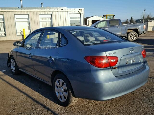 KMHDU45D17U222960 - 2007 HYUNDAI ELANTRA GL BLUE photo 3