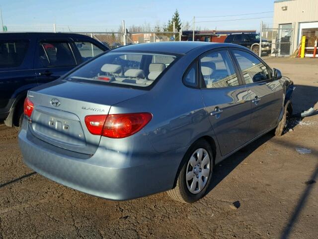 KMHDU45D17U222960 - 2007 HYUNDAI ELANTRA GL BLUE photo 4