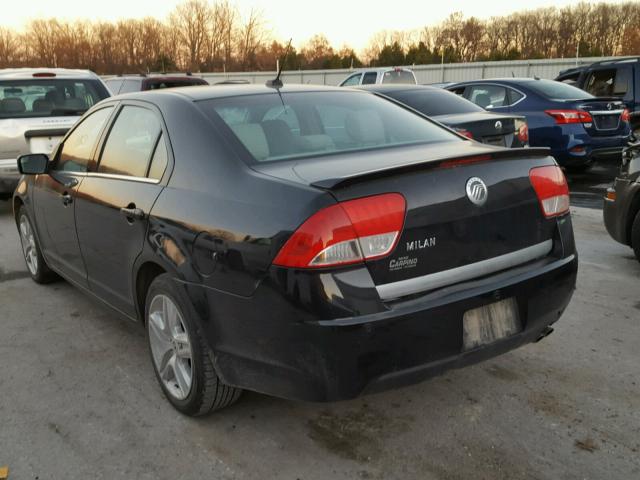 3MEHM0HA2BR603179 - 2011 MERCURY MILAN BLACK photo 3