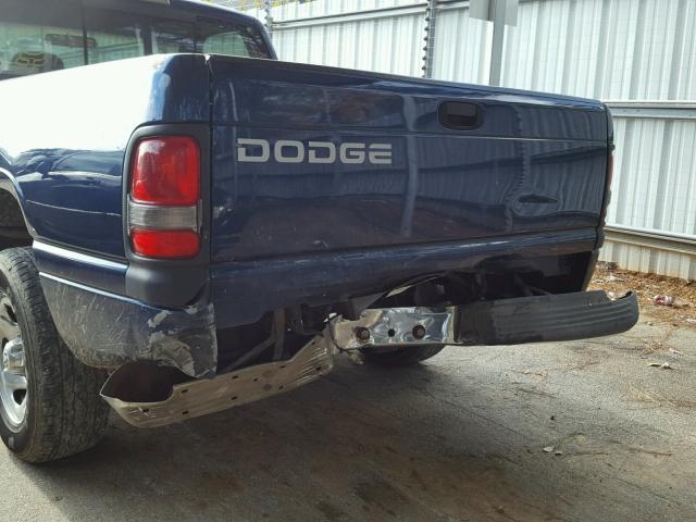 1B7HC16X3YS647867 - 2000 DODGE RAM 1500 BLUE photo 9