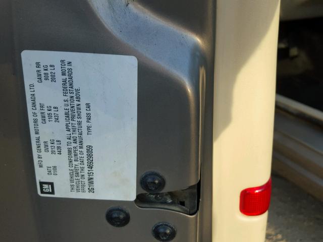 2G1WN151469298059 - 2006 CHEVROLET MONTE CARL 棕色 照片 10