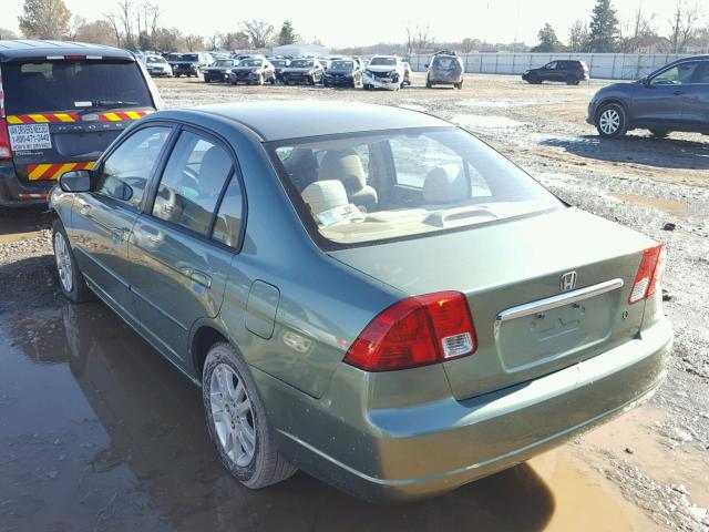 1HGES165X3L030619 - 2003 HONDA CIVIC LX GREEN photo 3