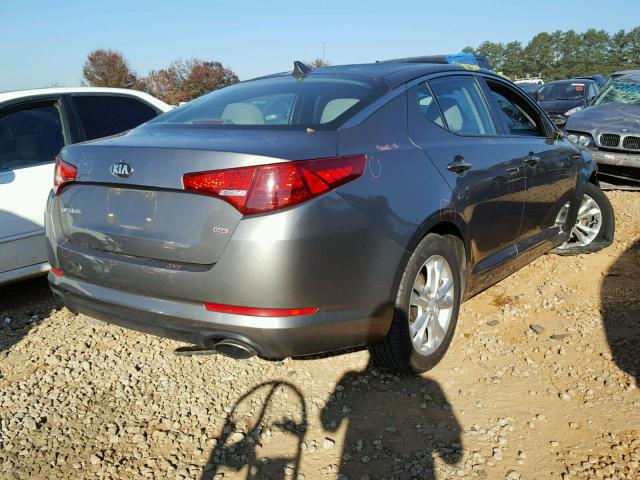 5XXGM4A77DG189546 - 2013 KIA OPTIMA LX GRAY photo 4