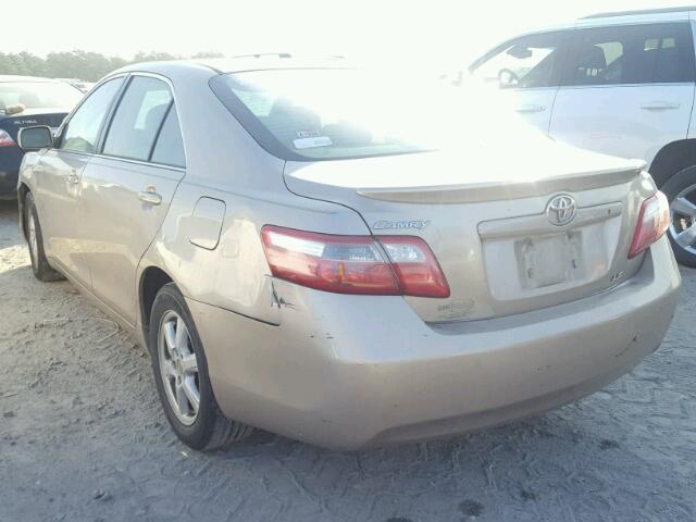 4T1BE46K27U521181 - 2007 TOYOTA CAMRY GOLD photo 3