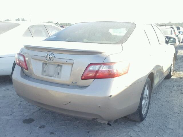 4T1BE46K27U521181 - 2007 TOYOTA CAMRY GOLD photo 4