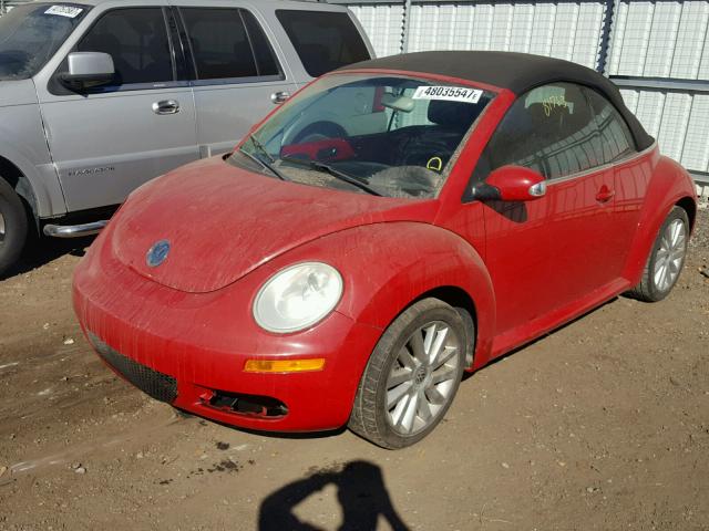 3VWRF31Y28M402961 - 2008 VOLKSWAGEN NEW BEETLE RED photo 2