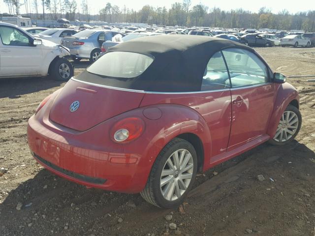 3VWRF31Y28M402961 - 2008 VOLKSWAGEN NEW BEETLE 红色 照片 4