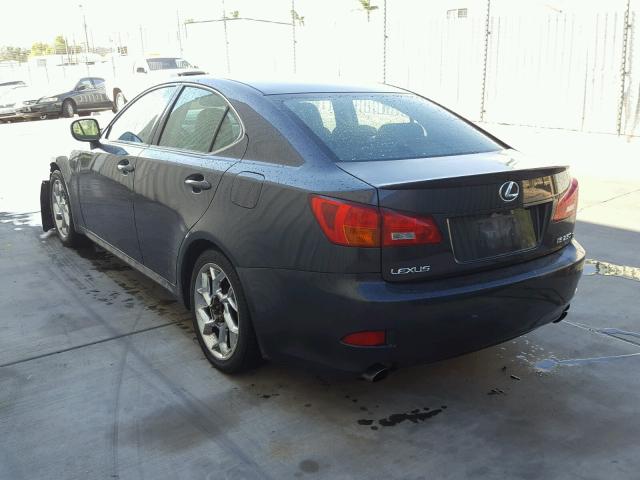 JTHBK262265025600 - 2006 LEXUS IS 250 CHARCOAL photo 3