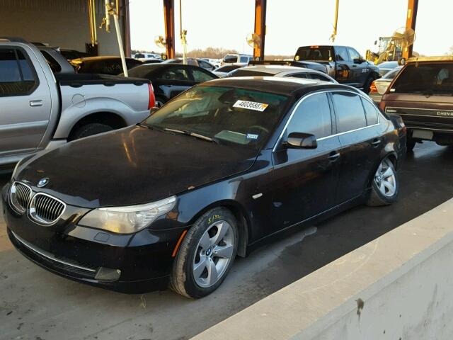 WBANU53568CT17349 - 2008 BMW 528 I BLACK photo 2