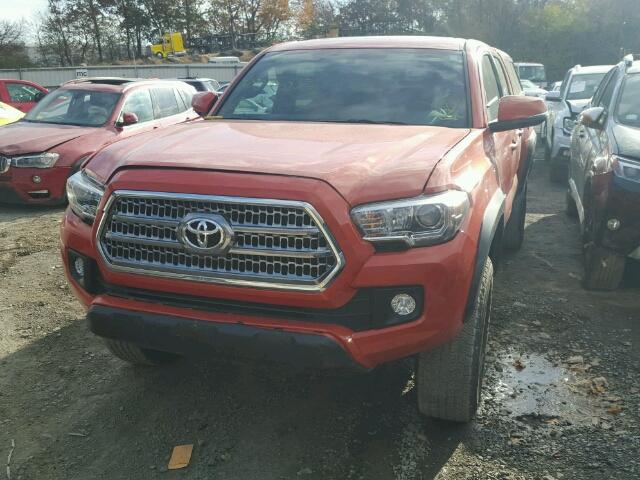 3TMAZ5CN3HM026972 - 2017 TOYOTA TACOMA DOU ORANGE photo 2