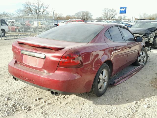 2G2WP552861196333 - 2006 PONTIAC GRAND PRIX BURGUNDY photo 4