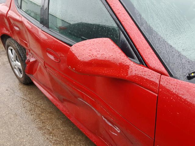2G2WP552471238983 - 2007 PONTIAC GRAND PRIX RED photo 9