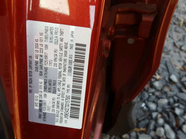 JM3KE4CE7D0157580 - 2013 MAZDA CX-5 TOURI RED photo 10