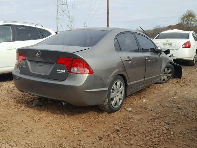 1HGFA16517L058659 - 2007 HONDA CIVIC LX GRAY photo 4