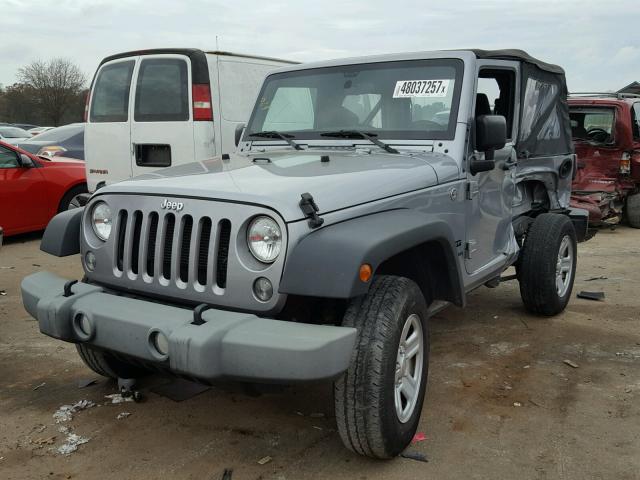 1C4AJWAG1FL562626 - 2015 JEEP WRANGLER S SILVER photo 2