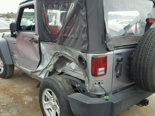 1C4AJWAG1FL562626 - 2015 JEEP WRANGLER S SILVER photo 9