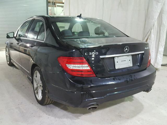 WDDGF8AB8ER305072 - 2014 MERCEDES-BENZ C 300 4MAT BLACK photo 3