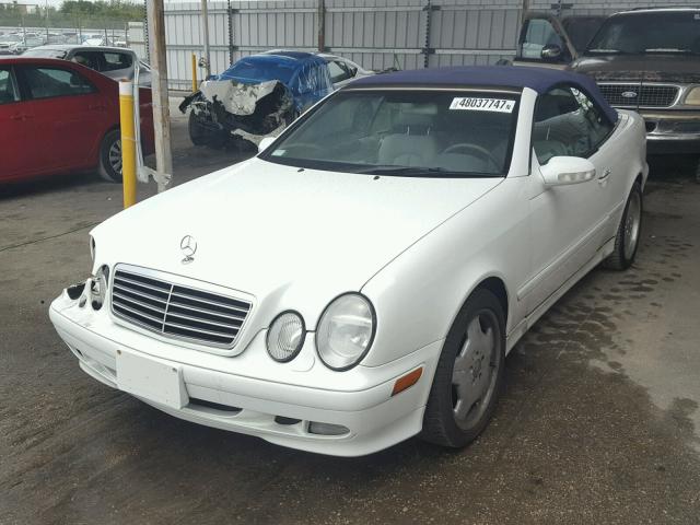 WDBLK65G81T076788 - 2001 MERCEDES-BENZ CLK 320 WHITE photo 2