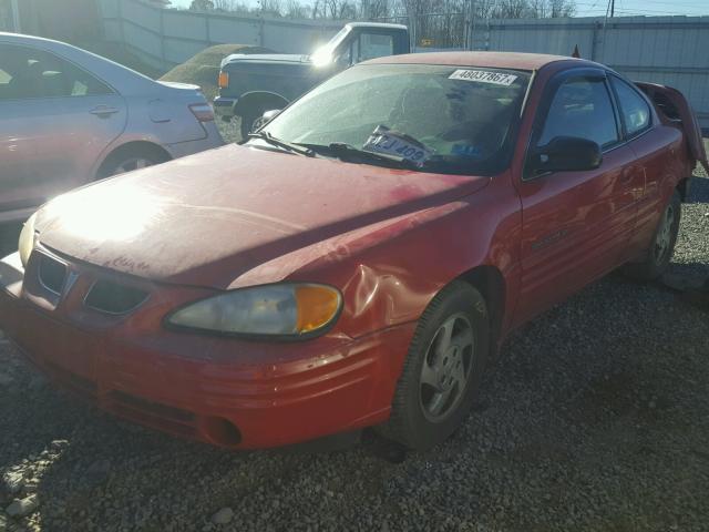 1G2NE12T6XM816092 - 1999 PONTIAC GRAND AM S RED photo 2