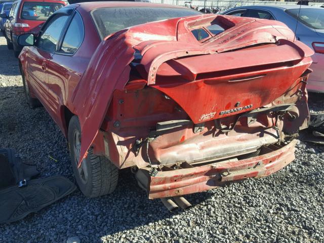 1G2NE12T6XM816092 - 1999 PONTIAC GRAND AM S RED photo 3