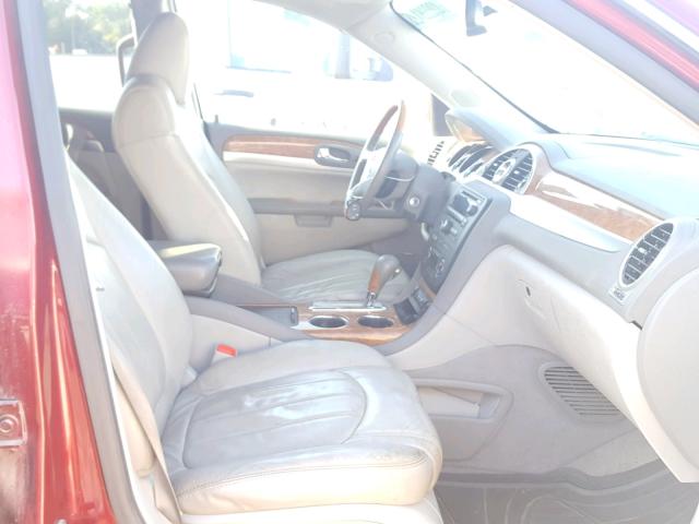 5GAEV23768J305134 - 2008 BUICK ENCLAVE CX RED photo 5