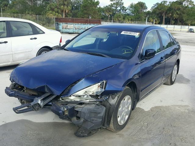 1HGCM563X3A104902 - 2003 HONDA ACCORD LX BLUE photo 2