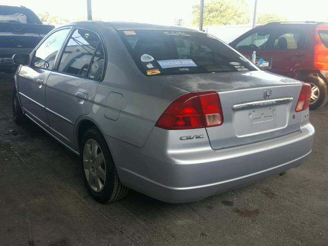 2HGES26702H602834 - 2002 HONDA CIVIC EX 银色 照片 3