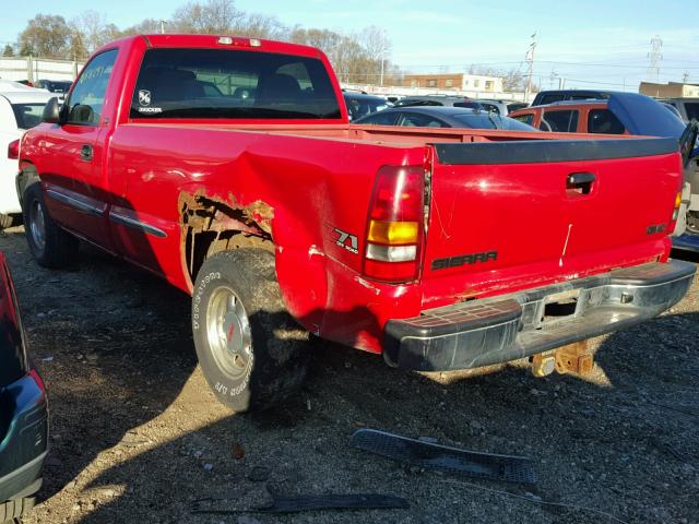 1GTEK14T92Z247302 - 2002 GMC NEW SIERRA RED photo 3