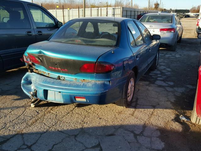 1G2JB5247W7591315 - 1998 PONTIAC SUNFIRE SE TEAL photo 4