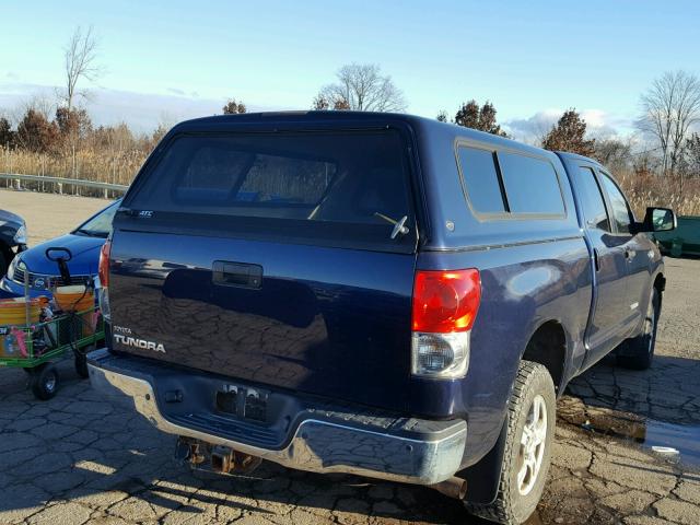 5TBRV54127S453495 - 2007 TOYOTA TUNDRA DOU BLUE photo 4