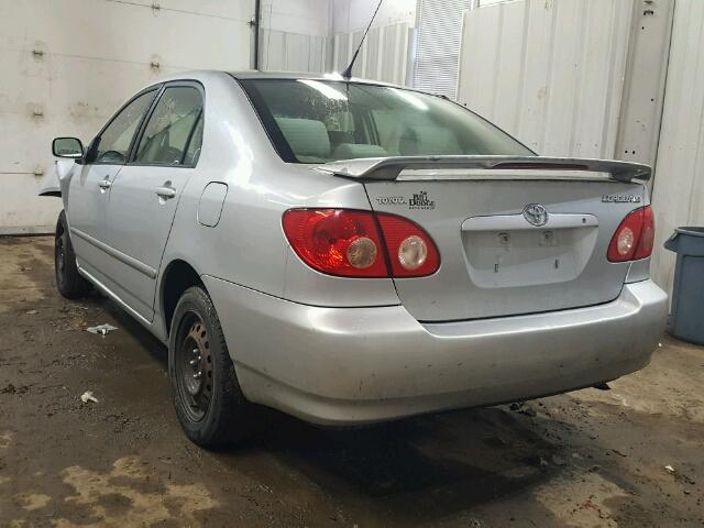 2T1BR32E67C811570 - 2007 TOYOTA COROLLA CE SILVER photo 3