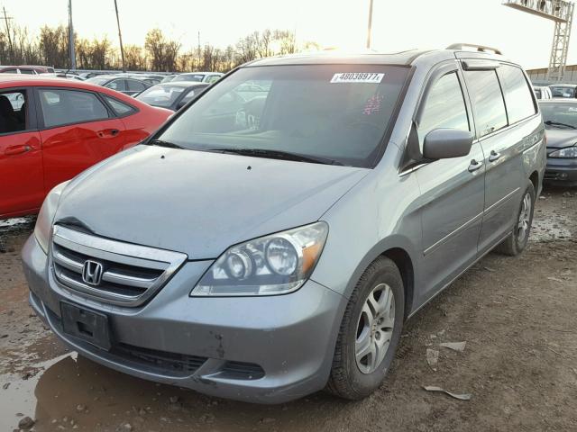 5FNRL38747B017770 - 2007 HONDA ODYSSEY EX BLUE photo 2